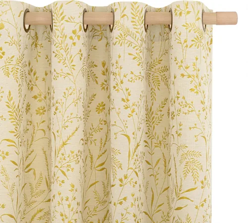 Vista 20 de BGment Cortinas de lino beige para dormitorio de 63 pulgadas de largo, cortinas de ventana con ojales y ojales para ventana de sala de estar, 2