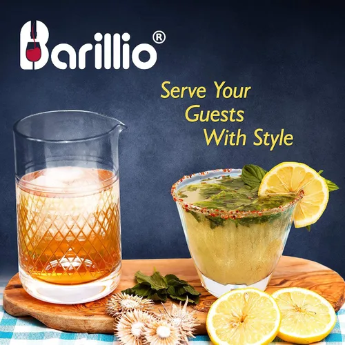 Vista 8 de Elite - Juego de coctelera de 23 piezas con cristal de 20 onzas, herramientas de barra de acero inoxidable con elegante soporte de bambú y jarra