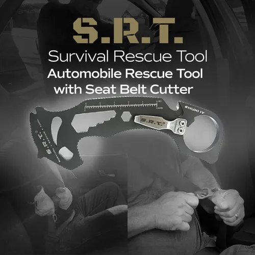 Vista 2 de S.R.T. Herramienta de rescate y supervivencia - Multiherramienta premium de 14 funciones para rescate de automóviles para aplicaciones de protección