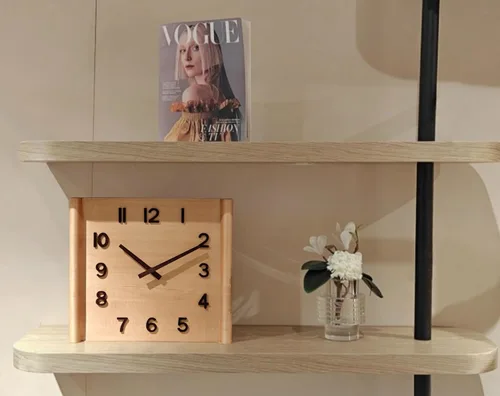 Vista 3 de Reloj de pared de 14 pulgadas; reloj de pared de madera; decoraciones para colgar en la pared; decoraciones; reloj decorativo grande; reloj