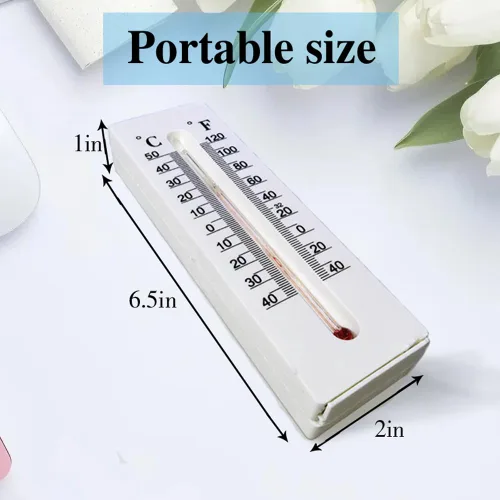 Vista 2 de Termómetro decorativo con llave oculta para exteriores, caja de almacenamiento pequeña discreta para guardar de forma segura llaves de repuesto
