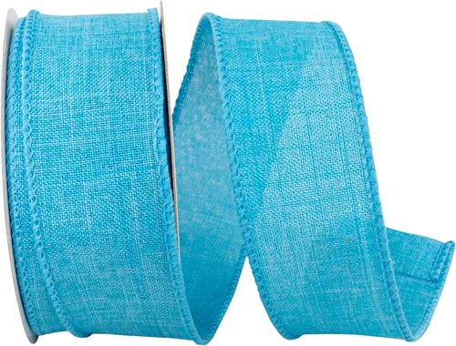 Vista 60 de Cinta Reliant Ribbon 92573W-031-09K para borde con alambre Everyday Linen Value, 1-1/2 pulgadas x 50 yardas, color negro