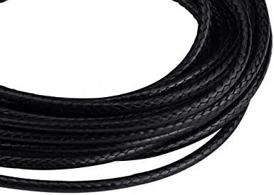 Vista 2 de Mudder - Cuerda de imitación piel, colgante de cadena de cordón trenzado, con broce con forma de pinza. 20