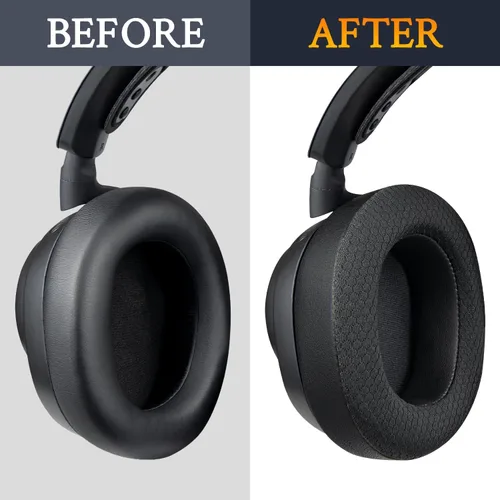 Vista 6 de SOULWIT Almohadillas de malla para Steelseries Arctis Nova Pro Wireless (no para auriculares Nova Pro Wired)/Arctis Nova Elite, almohadillas