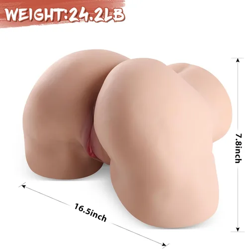 Vista 5 de Muñeca sexual BBW para hombres, culo grande con ano vaginal, juguetes sexuales para adultos, masturbador masculino 2 en 1, torso sexual realista
