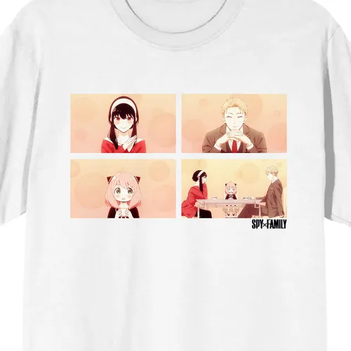 Vista 2 de Spy x Family Forger Family Pictures - Camiseta blanca de manga corta con cuello redondo para mujer