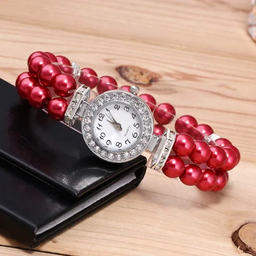Vista 3 de Weicam Reloj de pulsera analógico de cuarzo para mujer, 4 piezas, Movimiento de cuarzo