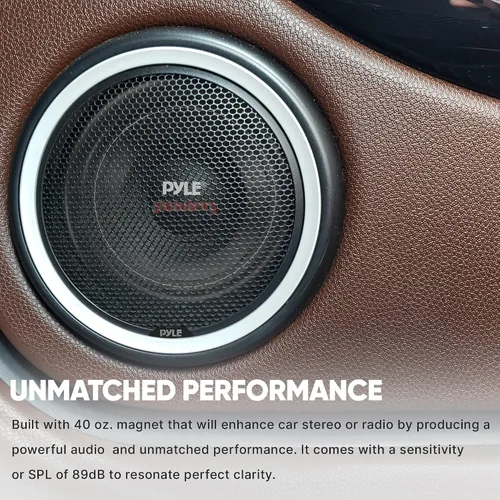 Vista 7 de Altavoz de graves de 4 ohmios doble de 1000 W y 10 pulgadas Pyle, 8" (20 cm)
