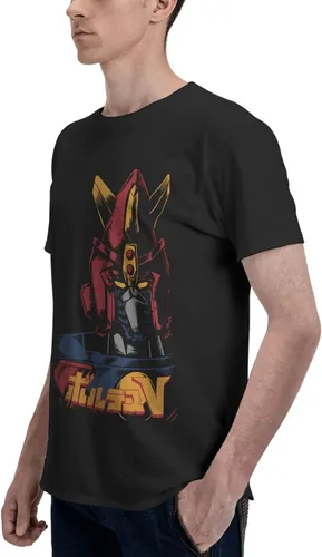 Vista 5 de Anime Voltes V Camiseta de algodón de verano para hombre, cómoda camiseta de manga corta con cuello redondo