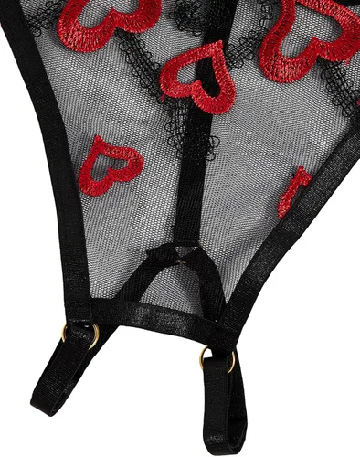 Vista 7 de SweatyRocks - Bralette de encaje transparente para mujer de 2 piezas, sostén y panty