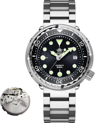 Vista 8 de ADDIESDIVE Relojes de buceo para hombre, reloj de pulsera automático, resistente al agua 300 M, fecha, pantalla analógica, esfera luminiscente 2098