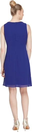 Vista 4 de S.L. Fashions Vestido de gasa con cuello y puños de cuentas para mujer