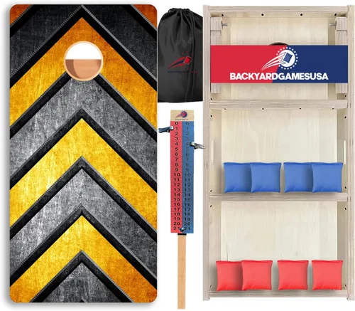 Vista 12 de CornholeGamesUSA Pro - Juego de tablas de Cornhole Fabricado en Estados Unidos Abedul báltico 3/4 Sin rebote Patas triples gruesas Dos 1