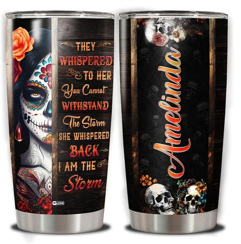 Vista 10 de WAZONE Vaso de aguacate personalizado con tapa con nombre personalizado de 20 onzas, 30 onzas, acero inoxidable, aislado, taza de viaje, linda taza
