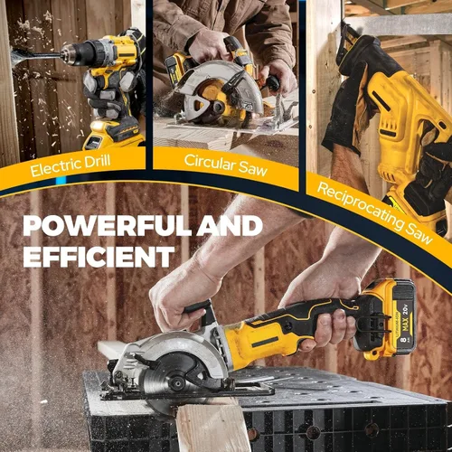 Vista 6 de Paquete de 2 baterías de alta capacidad de 8000 mAh compatibles con DEWALT 20V MAX