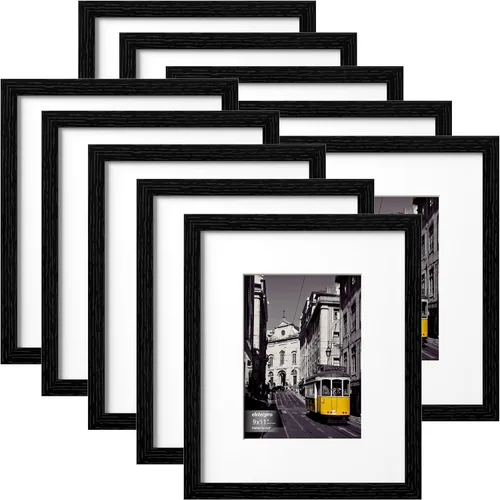 Vista 45 de eletecpro Juego de 5 marcos de fotos de 8 x 10 pulgadas, collage de fotos, decoración de pared, fotos de 5 x 7 con paspartú o de 8 x 10 pulgadas sin