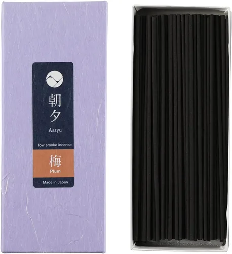 Vista 13 de Asayu Japan Varitas de incienso con bajo contenido de humo para meditación matutina o nocturna, relax o yoga, hecho en Japón 1.41 oz - Jazmín