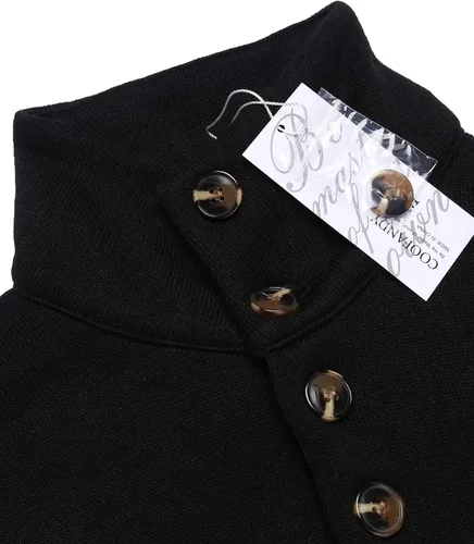 Vista 4 de COOFANDY Sudadera térmica de punto casual para hombre