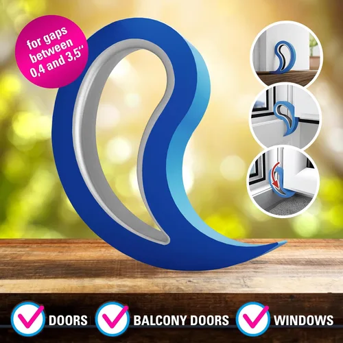 Vista 9 de Stoppy - Tope para puertas y ventanas, cuña multifuncional, gancho conveniente para puertas, abrazadera para ventanas, mantenga puertas y ventanas