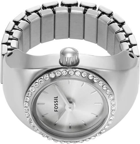 Vista 3 de Fossil Anillo de reloj para mujer con pantalla analógica de dos manecillas y banda de expansión de acero inoxidable