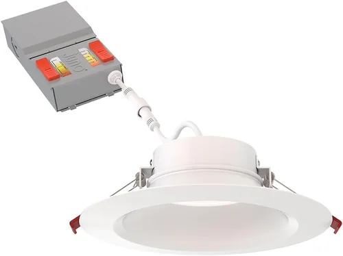 Vista 13 de Juno WF2 Dreg B ALO25 SWW5 90CRI 120 MW M6 Downlight LED Empotrado Wafer Sin Caja, Estilo de Moldura Deflectada con Retroceso Profundo, 2 Pulgadas