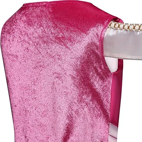 Vista 7 de WSDMHFD Disfraz de princesa para niñas vestido largo de Acción de Gracias Navidad fiesta de cumpleaños cosplay