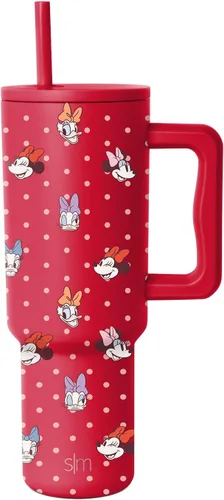 Vista 13 de Simple Modern Disney - Vaso de 40 onzas con asa y tapa con pajilla, botella de agua reutilizable aislada de acero inoxidable de viaje, regalos