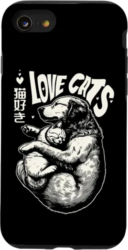 Vista 18 de Golden Retriever Dog Loves Cats Cuddle Art Case for iPhone 16
