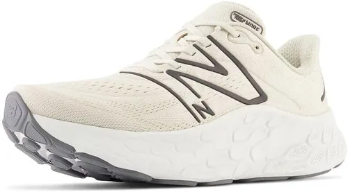 Vista 28 de New Balance Fresh Foam X More V4 - Tenis para correr para hombre Aluminio Gris/Neón Libélula/Caléndula Caliente