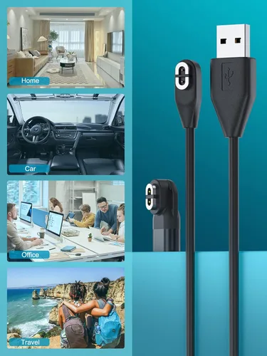 Vista 6 de Adaptador USB C y cable de carga para auriculares Aftershokz, compatible con Shokz Aeropex, Open Run, OpenRun Pro, OpenRun mini, OpenComm 2/UC