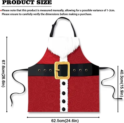 Vista 38 de Dreaweet Delantal de cocina unisex con cuello ajustable de Navidad