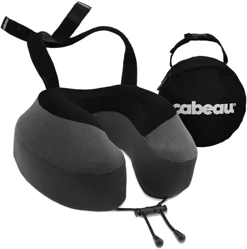 Vista 9 de Cabeau Evolution S3 Almohada de viaje – Se sujeta al asiento del avión – Asegura que tu cabeza no se caiga hacia adelante – Relájate con espuma