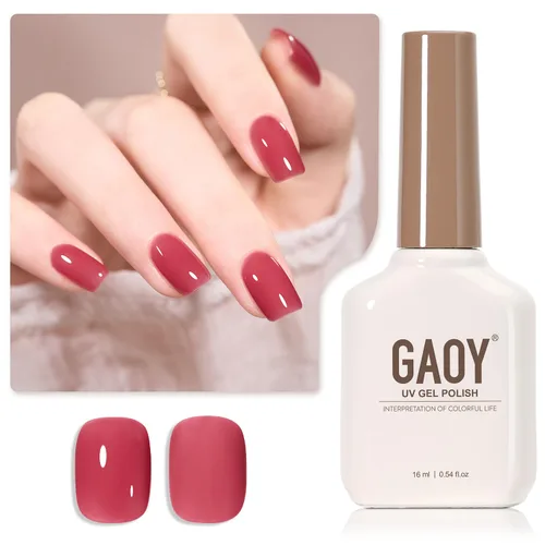 Vista 34 de GAOY - Esmalte de uñas de gel marrón, 16ml de esmalte de gel para quitar por remojo, curado con luz UV para arte de uñas, manicura DIY en casa, 2088