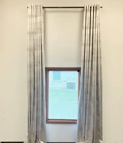 Vista 5 de Ikiriska Cortinas extra largas con patrón geométrico de 8-24 pies de largo. (1 panel). Cortinas hechas a medida. 50-100 "de ancho. para techos altos
