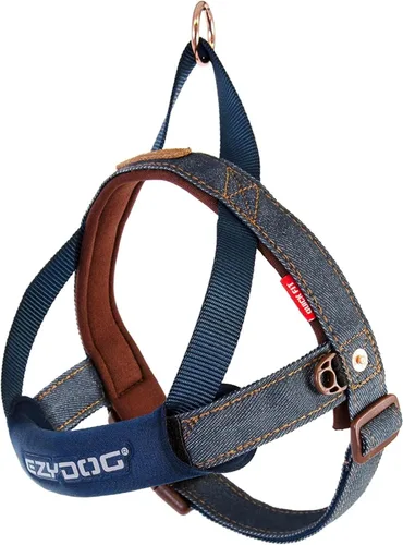 Vista 13 de Arnés ajustable para perro de EzyDog, XXS, Negro Fast One-Click Buckle, Adjustable Fit, Strong Reinforced Materials, Reflective Stitching, No Pull