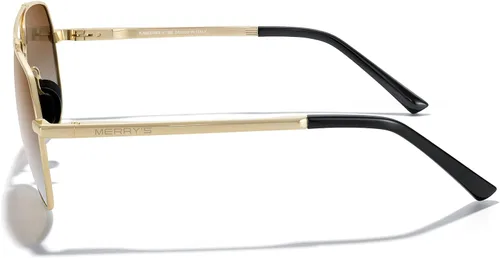 Vista 3 de MERRY'S Lentes de sol clásicos Pilot para hombres y mujeres, lentes de sol polarizados para conducción con lentes espejados, protección UV 400