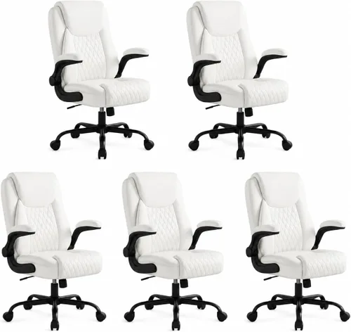 Vista 17 de GTPLAYER Black Office Desk Chair with 90° Flip-up Arm, 2 Pack