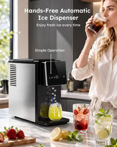 Vista 2 de Nugget Ice Maker Encimera One-Touch Auto Drop Slim 40lbs/24h
