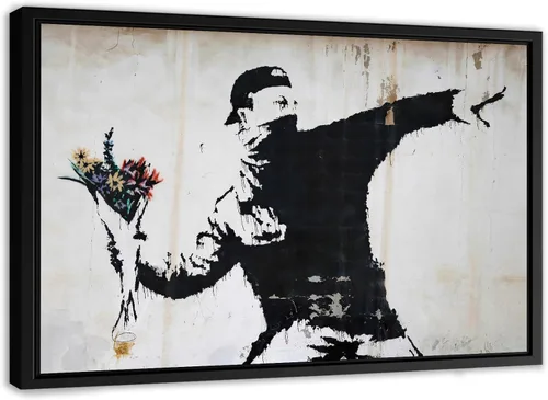Vista 56 de Arte en lienzo de Banksy para pared, decoración del hogar, lienzo pre-estirado - varios tamaños