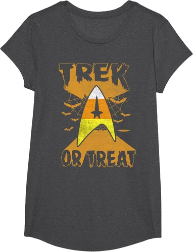Vista 10 de Star Trek Candy Corn Trek Or Treat - Camiseta de Halloween, Negro, S