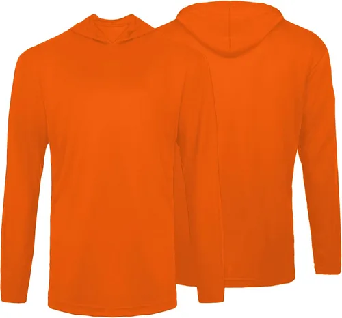 Vista 4 de Glory Max Camisetas de trabajo de seguridad de alta visibilidad de manga larga con capucha 2 piezas