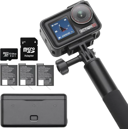 Vista 10 de DJI Osmo Action 5 Pro Combo estándar, cámara de acción impermeable con sensor de 1/1.3 pulgadas, video 4K/120fps, seguimiento de temas