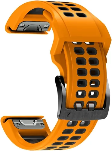 Vista 3 de REYDA Correa de silicona compatible con Garmin Fenix 8 Pro/8/E 1.850 in, 0.866 in, correa de reloj de ajuste rápido, suave, flexible, correa