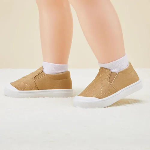 Vista 2 de BMCiTYBM Zapatos de bebé para primeros pasos para niños y niñas, zapatos para 6, 9, 12, 18, 24 meses, color caqui, 12-18 meses, B- Caqui
