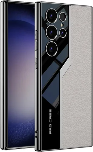 Vista 9 de Lunivop Para Samsung Galaxy S24 Ultra Funda TPU Marco y Volver PU Cubierta de cuero Funda de silicona delgada para S 24 Ultra 6.8 '' 5G 2024 a