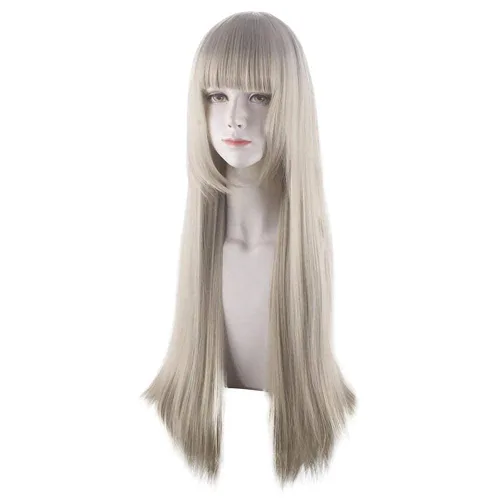 Vista 3 de LCNING Pelucas de cosplay de anime Kakegurui Momobami Ririka, pelucas de fiesta + gorro de peluca