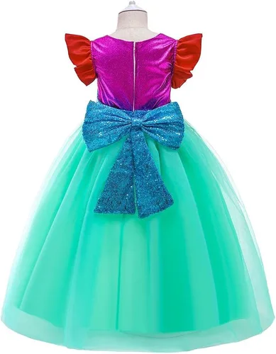 Vista 2 de Dressy Daisy Disfraz de sirena de princesa para niñas pequeñas, Halloween, fiesta de cumpleaños