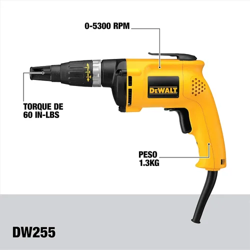 Vista 2 de DEWALT DW255 - Desatornillador de tablarroca de 6 Amp
