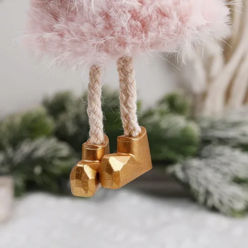 Vista 7 de 4 adornos colgantes de ángel de felpa, adorno de muñeca de árbol de Navidad, decoración de muñecas colgantes, colgante de hadas para Navidad, Año