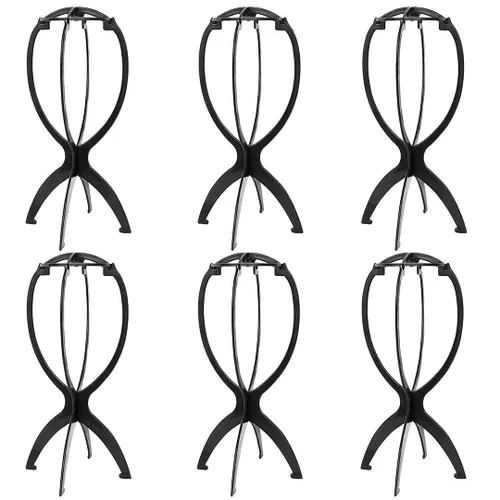 Vista 8 de DANSEE Paquete de 2 soportes cortos para pelucas, soporte de peluca para múltiples pelucas